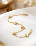 Floral Gold Chain Bracelet