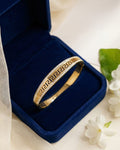 Greek Pattern Crystal Gold Bracelet