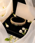 Kids Emerald Crystal Gold Bracelet