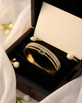 Emerald Crystal Gold Bracelet