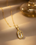 Vintage Rose Pendant Gold Chain