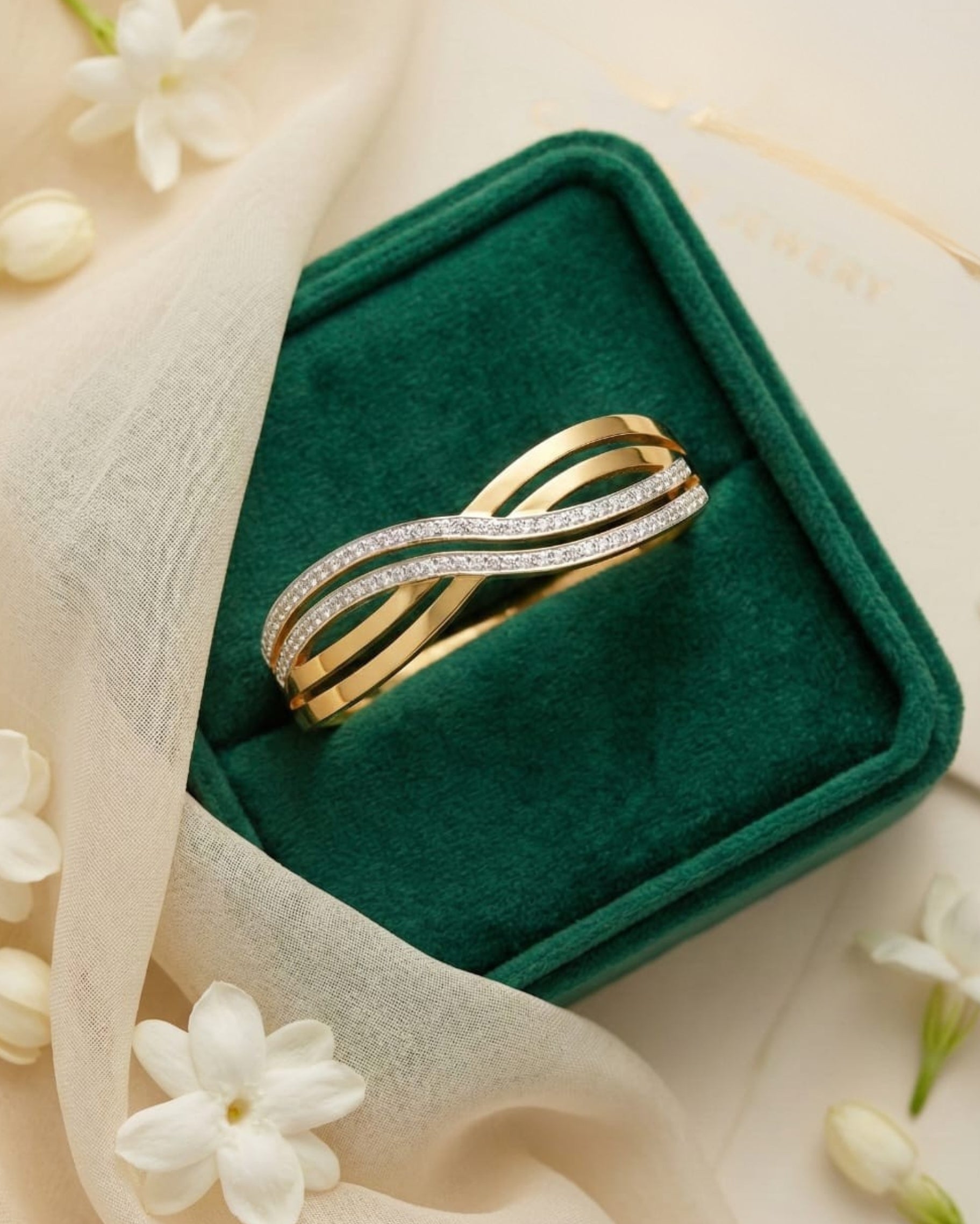 Infinity Crystal Gold Bracelet