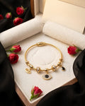 Kids Evil Eye Charm Gold Bracelet