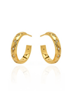 Gold star hoop earring