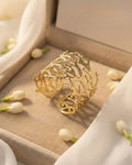 Nature-Inspired Gold Cuff Bracelet