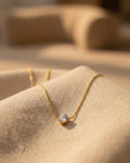 Solitaire Crystal Gold Chain