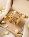 Textured Gold Cuff Bracelet