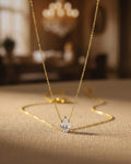 Pear Cut Crystal Gold Chain