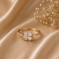 Blooming Crystal Floral Ring