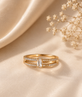 Emerald Crystal Statement Ring
