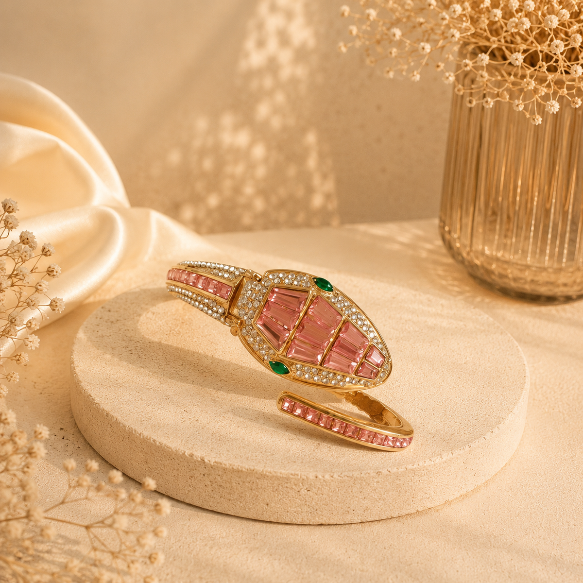 Pink Emerald Luxe Watch