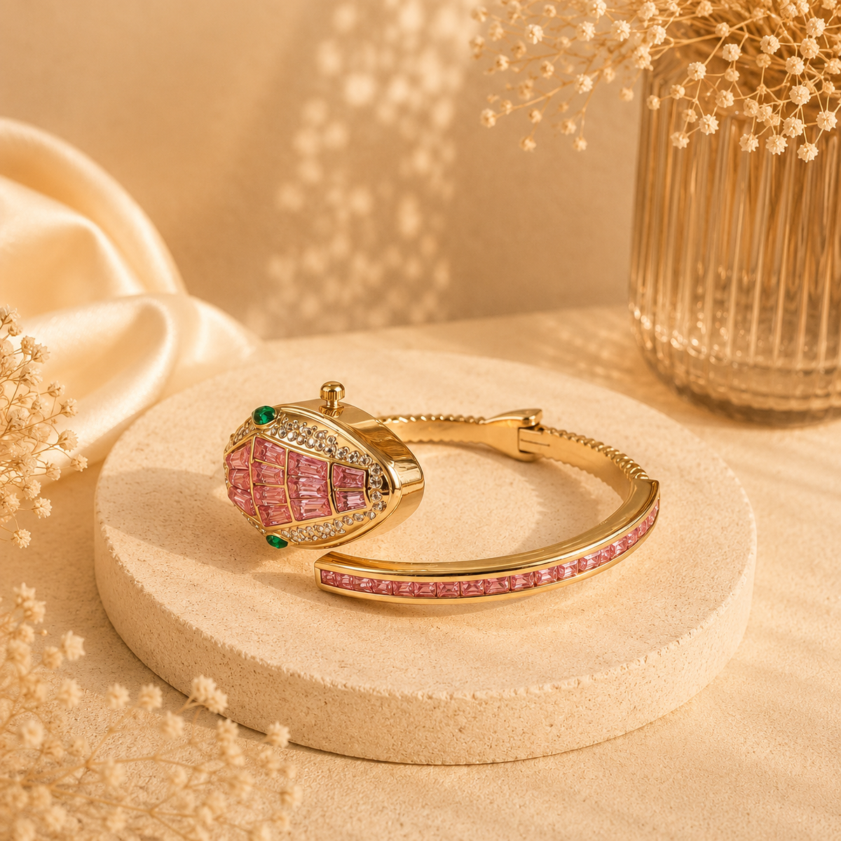 Pink Emerald Luxe Watch