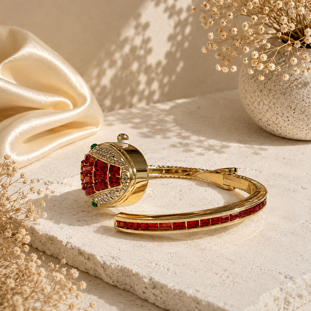 Ruby Emerald Statement Watch