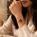 Floral Charm Gold Watch