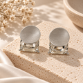 Sterling Gem Crest Studs