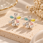Pastel Petal Pearl Studs