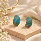 Aqua Mosaic Dome Cuffs
