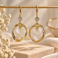 Pearl Halo Cascade Dangles
