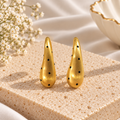 Golden Dot Teardrop Studs