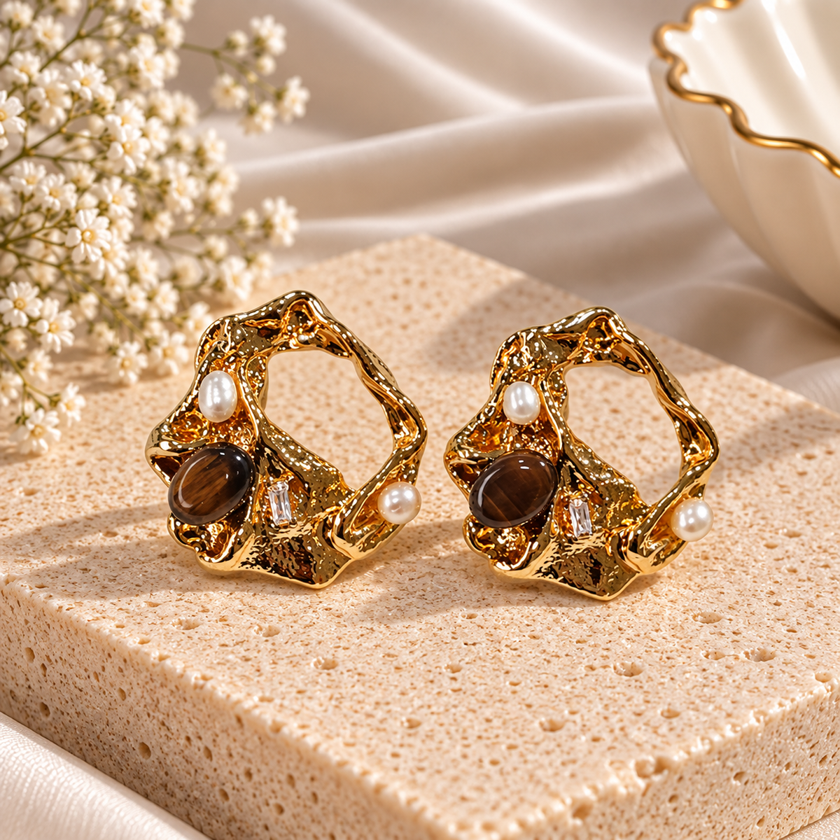 Pearlstone Earrings