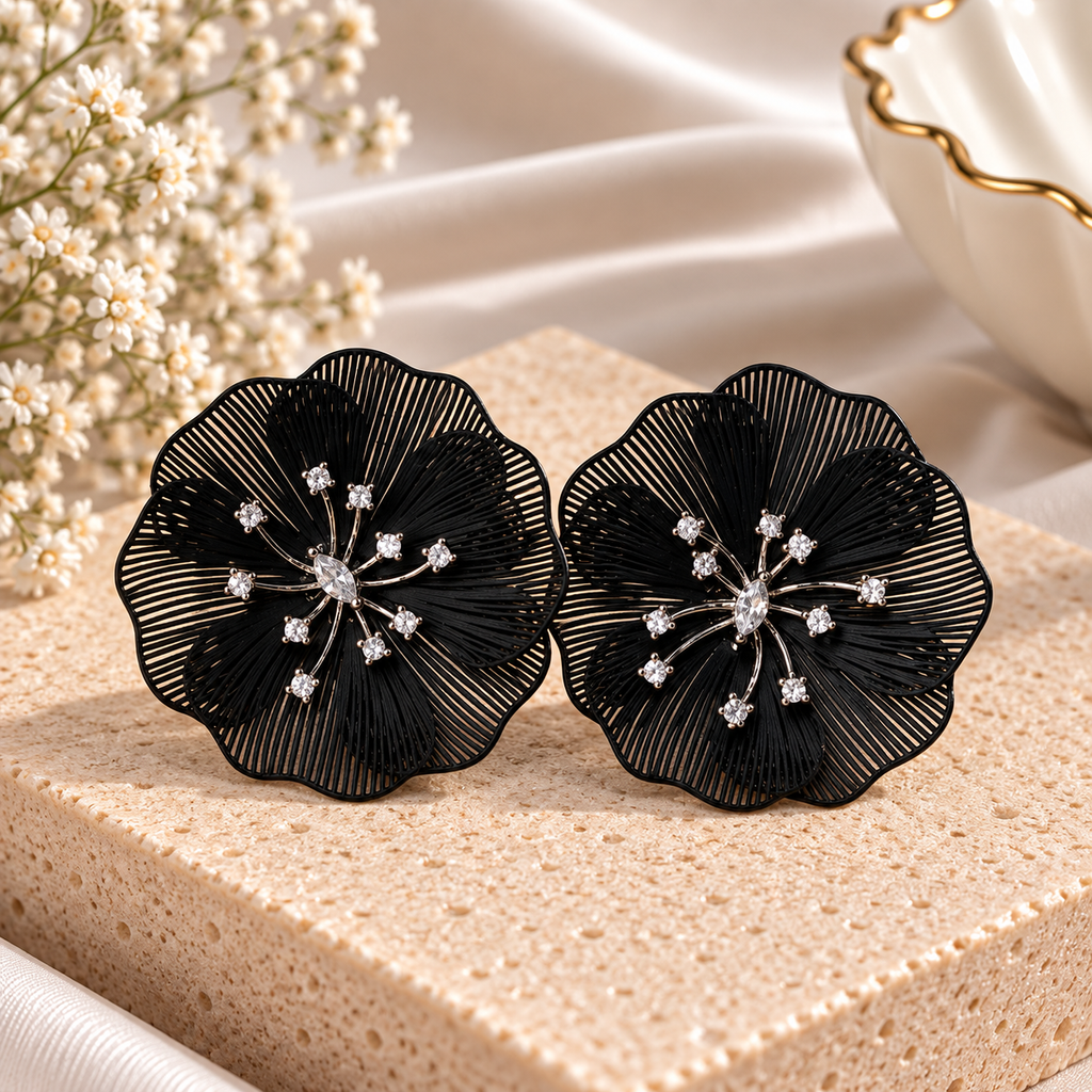 Noir Bloom Earrings
