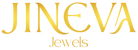 Gold 'Jineva Jewels' logo on a white background